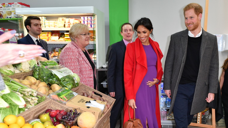 Meghan Markle and Prince Harry walking