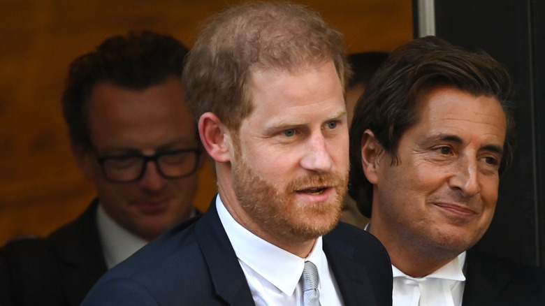 Prince Harry and David Sherborne at court 