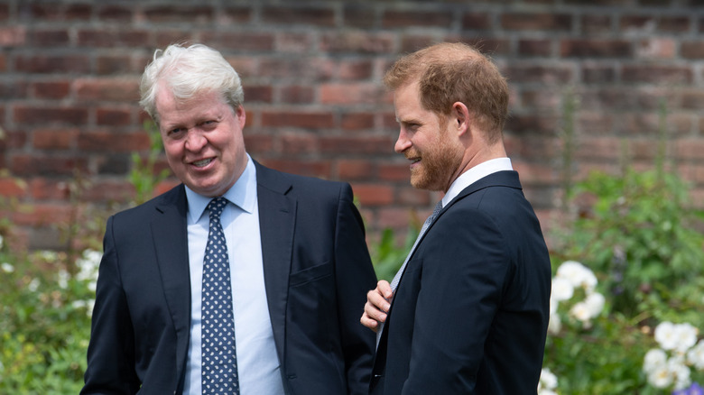 Harry and Charles Spencer talking 