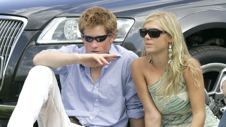 Prince Harry and Chelsy Davy in sunglasses