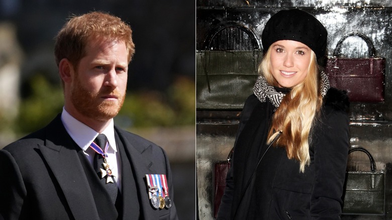 Split image of Prince Harry and Florence Brudenell-Bruce