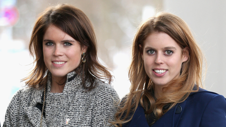 Princess Eugenie and Prince Beatrice smiling