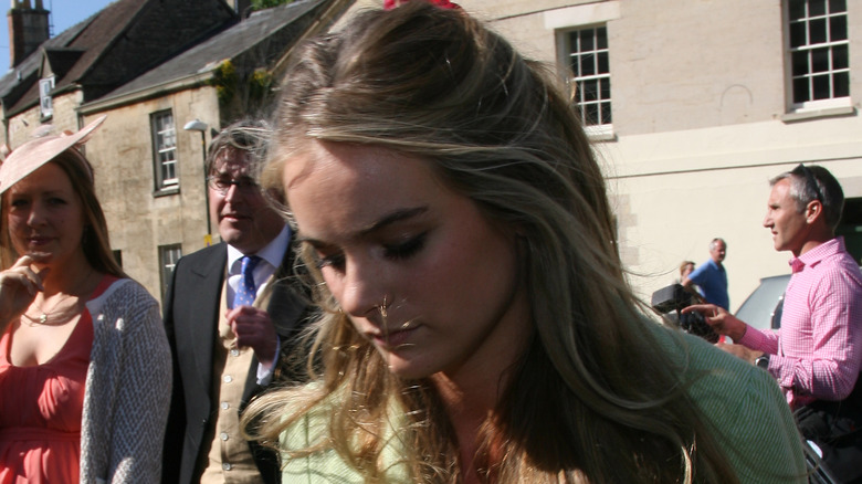 Cressida Bonas keeping her head down