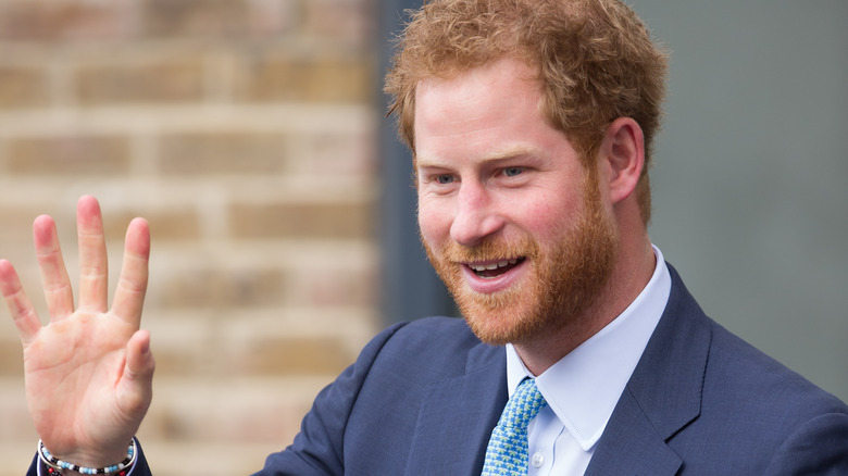 Prince Harry waving