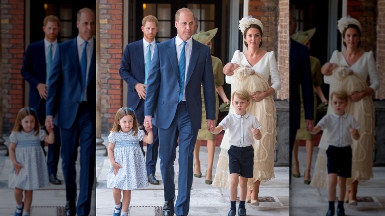 Royal family at Prince Louis' christening 