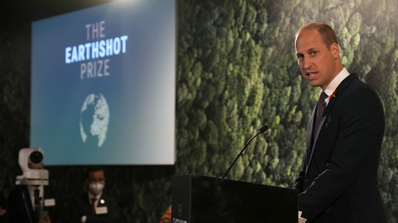 Prince William making speech about The Earthshot Prize