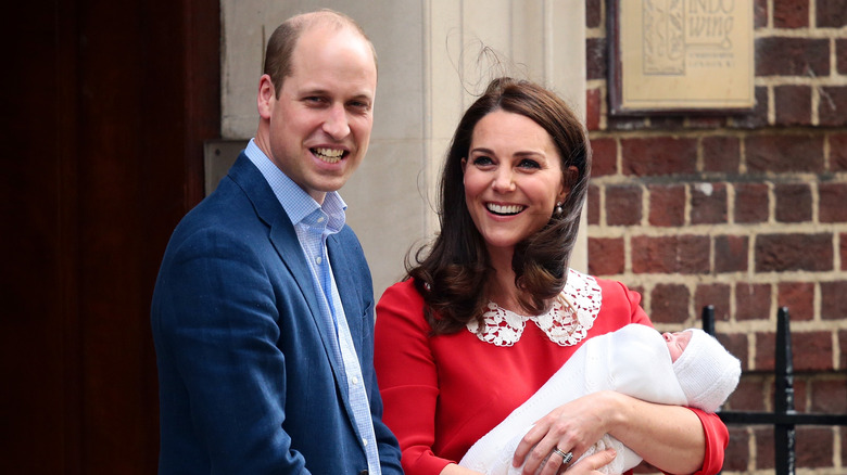 William and Kate with infant Louis 