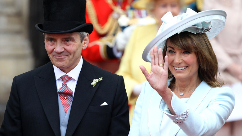 Carole and Michael Middleton smiling 