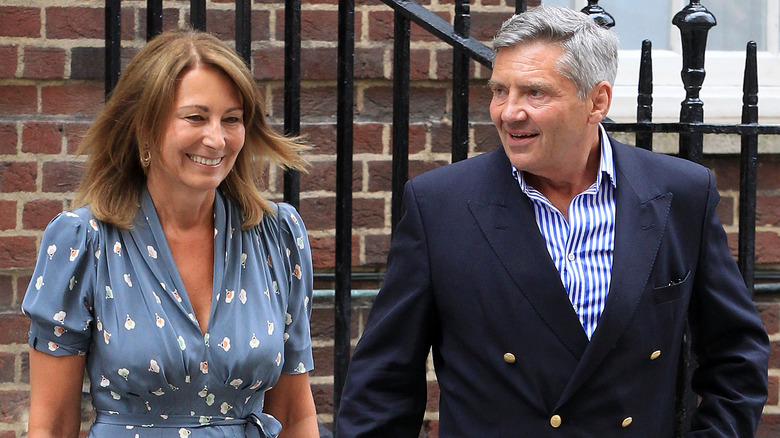 Carole and Michael Middleton smiling 