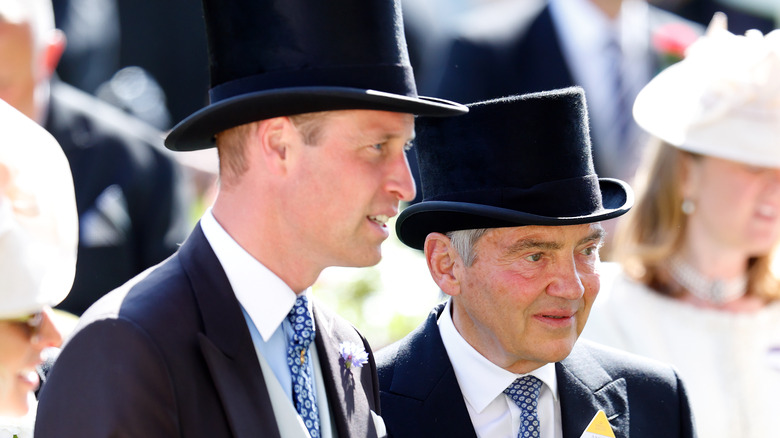 Prince William and Michael Middleton posing