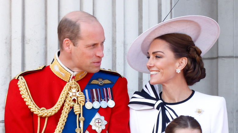 The Prince and Princess of Wales smiling