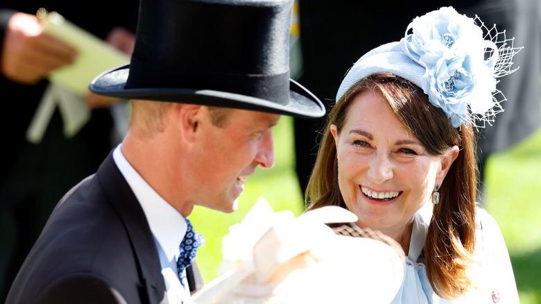 Prince William and Carole Middleton laughing