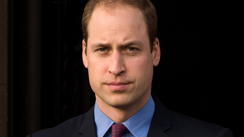 Prince William posing on black background 