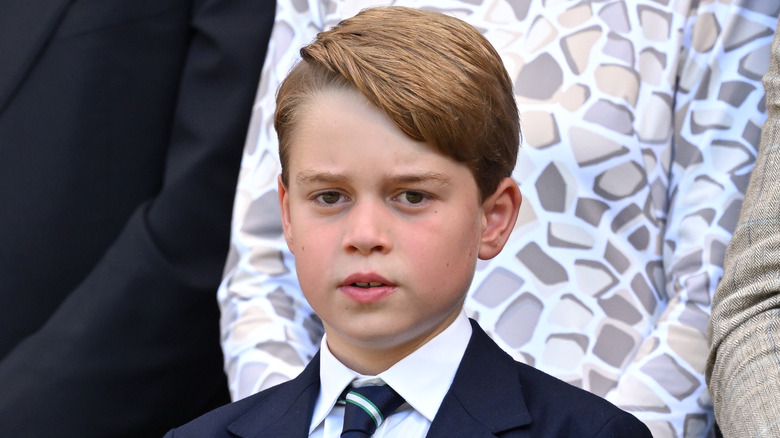 Prince George staring into the distance