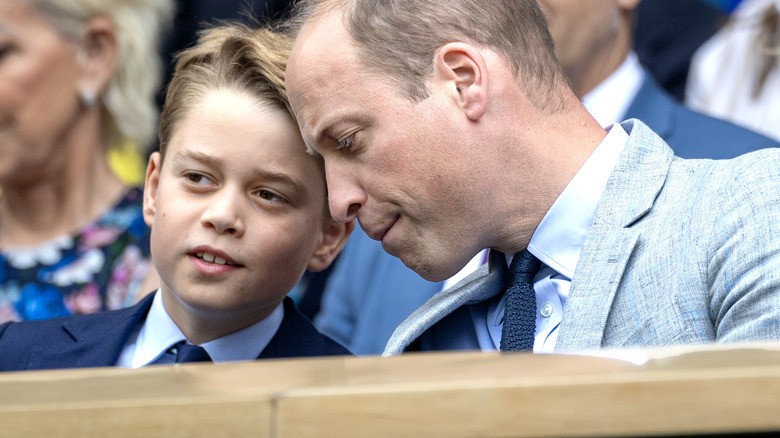 Prince William and Prince George talking