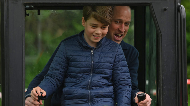 Prince William and Prince George laughing