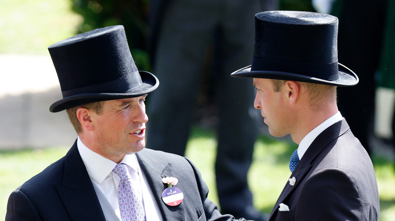 Peter Phillips talks with Prince William