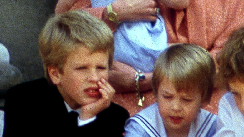 Peter Phillips and Prince William, 1985