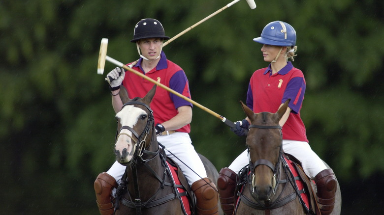 Prince William and Zara Tindall riding horses