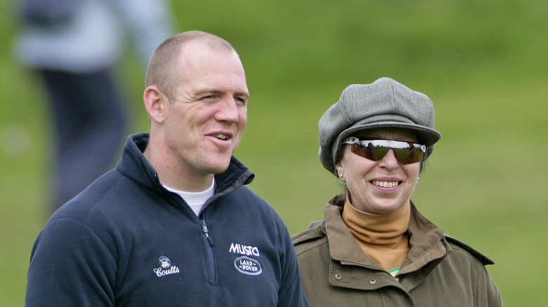 Mike Tindall and Princess Anne laughing