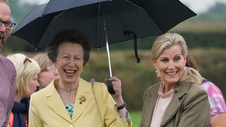 Princess Anne and Sophie, Duchess of Edinburgh laughing