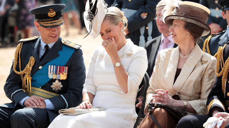 Princess Anne and Sophie, Duchess of Edinburgh, laughing