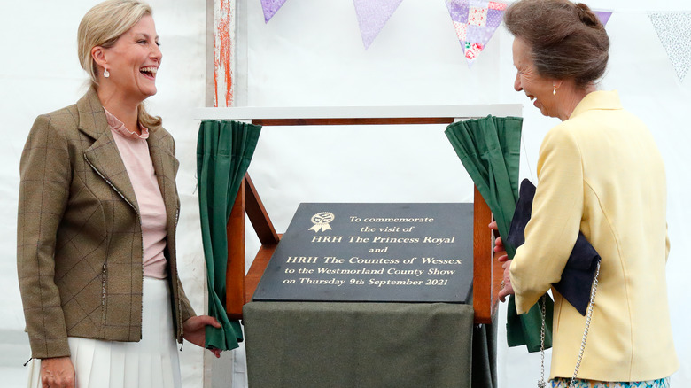 Princess Anne and Sophie, Duchess of Edinburgh laughing together