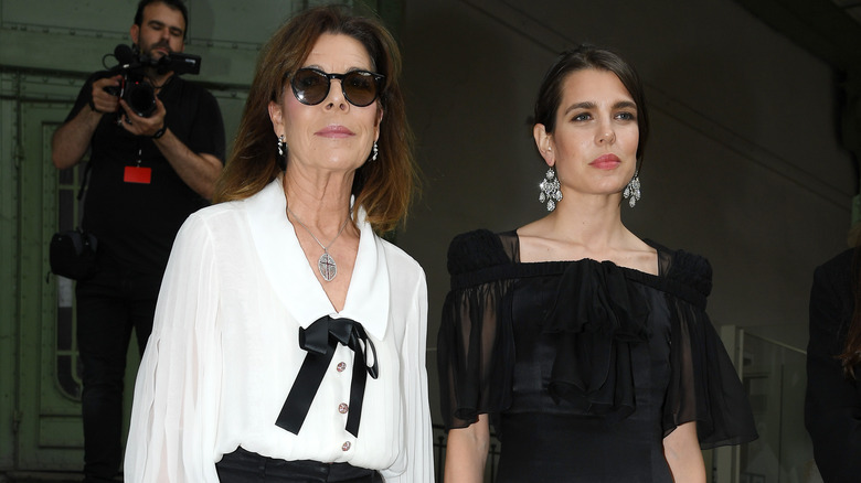 Princess Caroline and Charlotte Casiraghi wearing Chanel