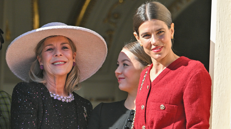 Princess Caroline and Charlotte Casiraghi smiling 