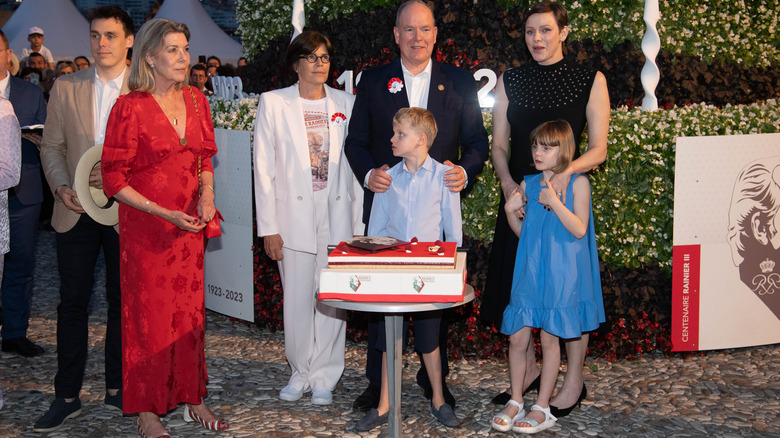 Monegasque royal family at event