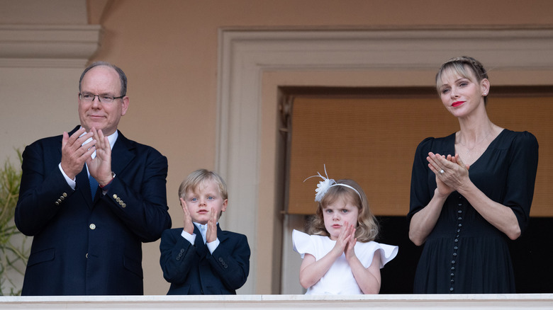 Prince Albert II of Monaco, Prince Jacques of Monaco, Princess Gabriella of Monaco and Princess Charlene of Monaco