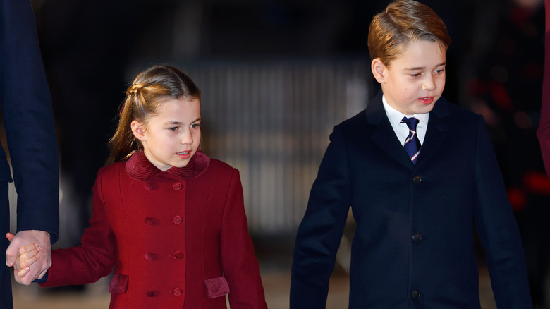 Princess Charlotte and Prince George walking together