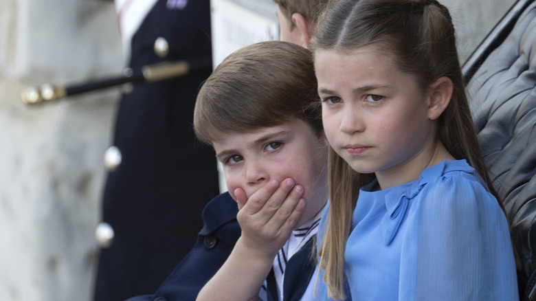 Princess Charlotte with her brother, Prince Louis