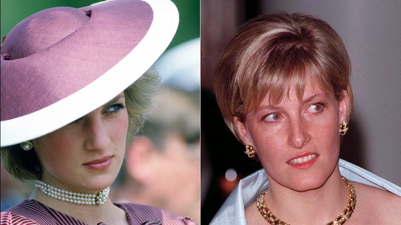 Princess Diana, Sophie Rhys-Jones looking sidelong