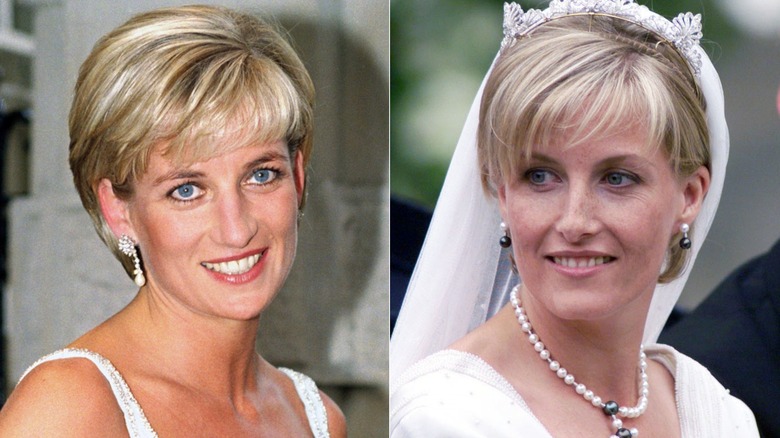 Princess Diana, Sophie Rhys-Jones in white