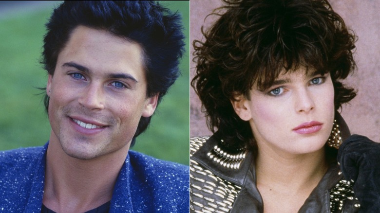 Rob Lowe and Princess Stéphanie split image