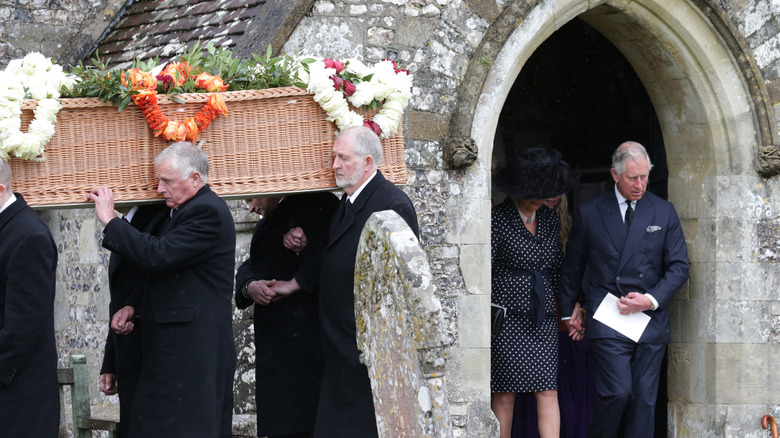 Camilla at Mark's funeral 