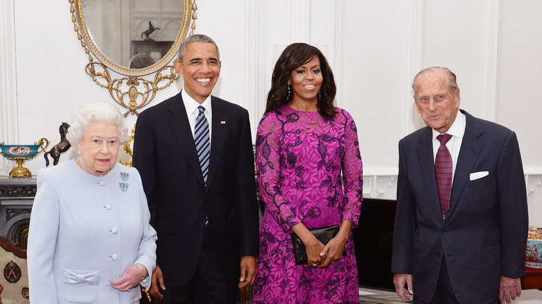 The Queen, Prince Philip, and the Obamas