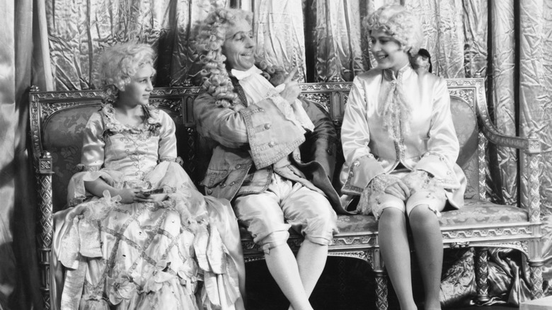 Young Queen Elizabeth and Princess Elizabeth in costume