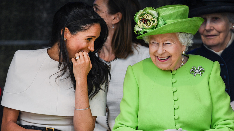 Meghan Markle and Queen Elizabeth share a laugh