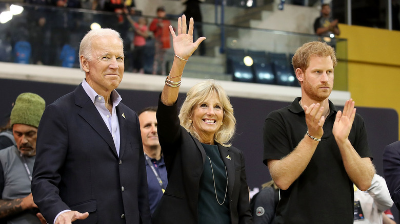 Joe Biden, Jill Biden and Prince Harry at event
