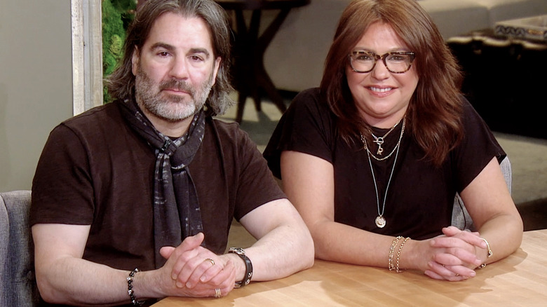 Rachael Ray and John Cusimano sitting at a table together