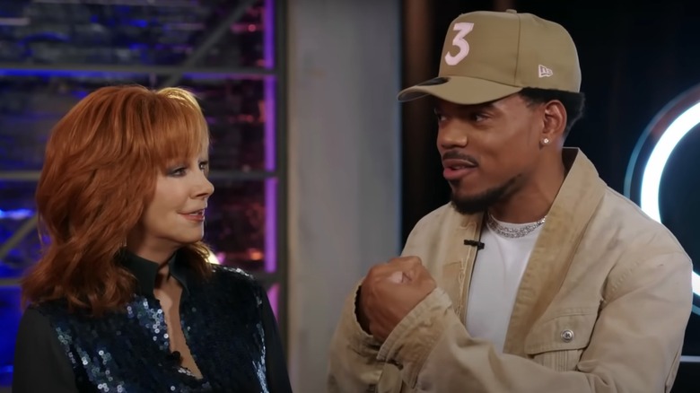 Reba McEntire and Chance the Rapper on "The Voice"