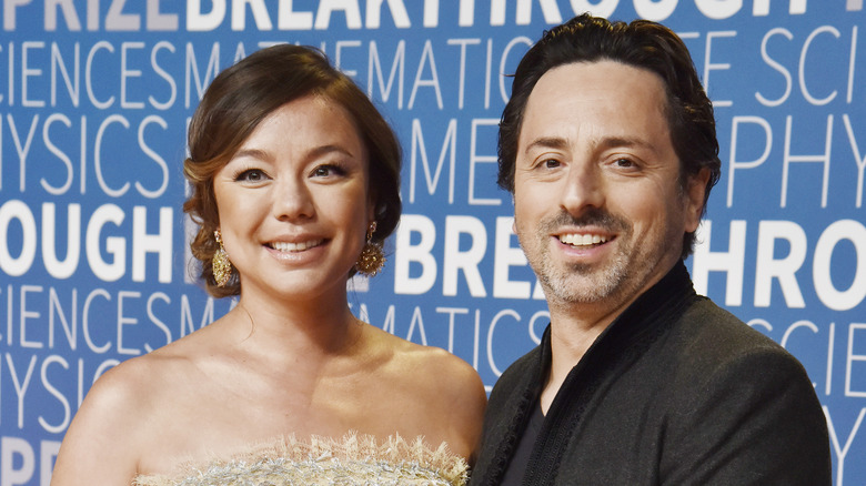 Nicole Shanahan and Sergey Brin smiling