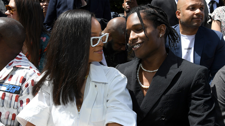 Rihanna, A$AP Rocky at Paris Fashion Week 