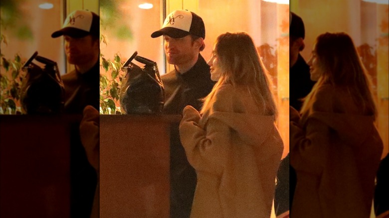 Robert Pattinson and Suki Waterhouse at restaurant 