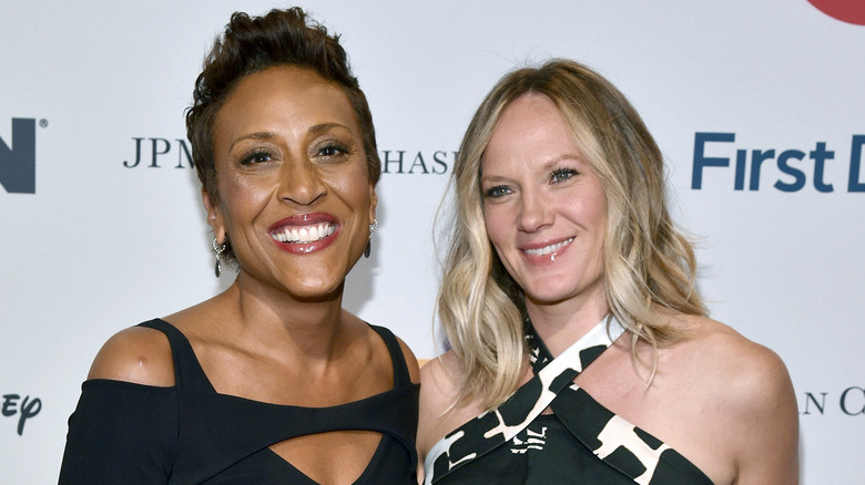 Robin Roberts and Amber Laign smiling