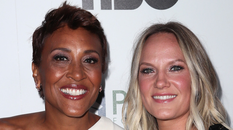 Robin Roberts and Amber Laign smiling