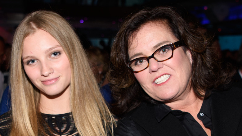 Rosie O'Donnell smiling with Vivienne O'Donnell.