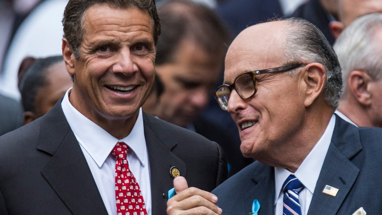 Andrew Cuomo and Rudy Giuliani smiling 